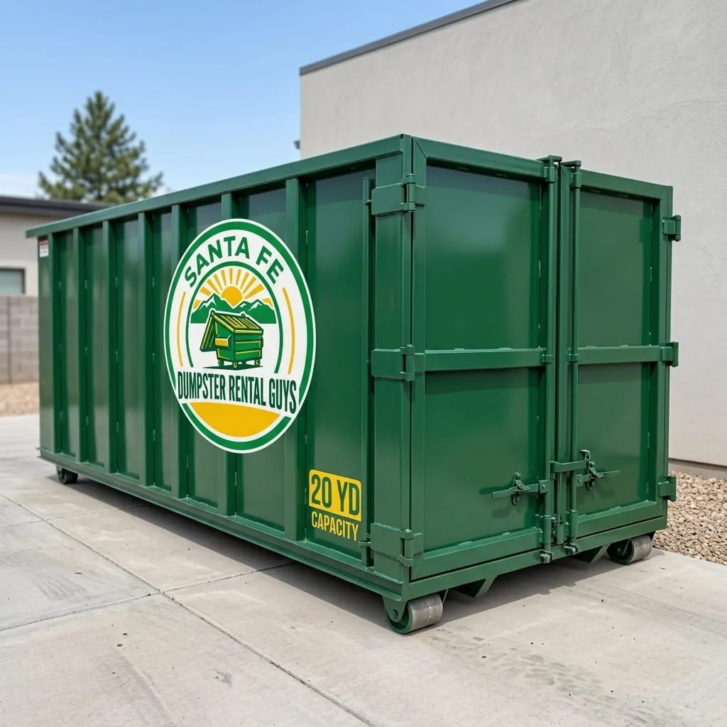 Aerial view of a Santa Fe NM neighborhood served by Santa Fe Dumpster Rental Guys